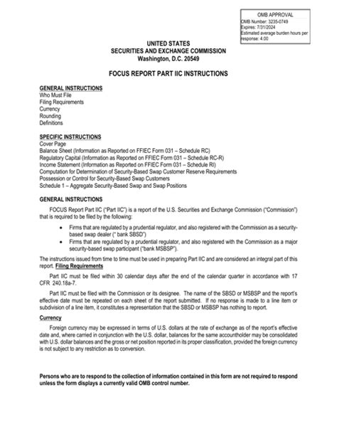 focus report instructions pdf PDF