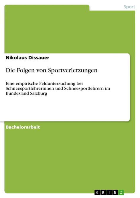 folgen sportverletzungen felduntersuchung schneesportlehrerinnen schneesportlehrern Kindle Editon