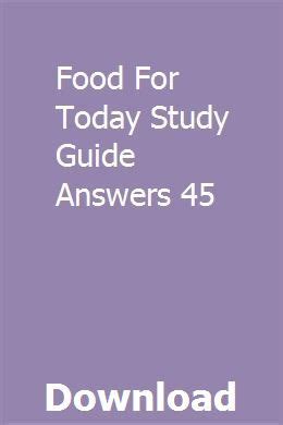 food for today study guide answers 45 Epub