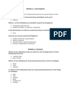 food safety handbook level 2 answers Reader