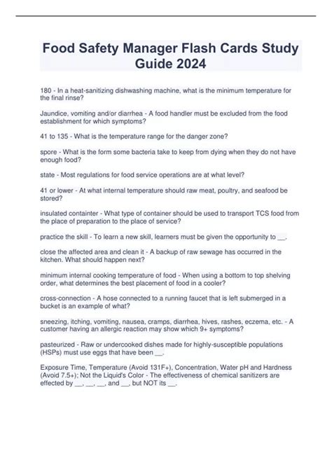 food safety study guide Epub