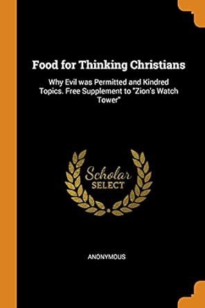 food thinking christians permitted supplement Doc