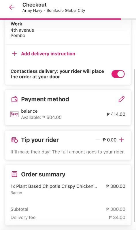 foodpanda please enter a correct address