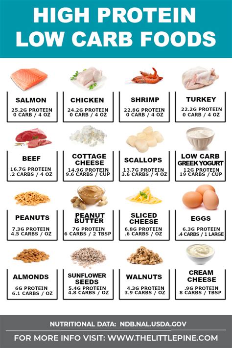 foods high in protein and low in carbs