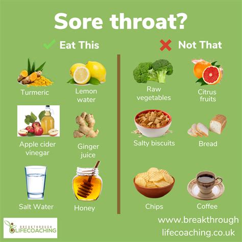 foods to eat with sore throat