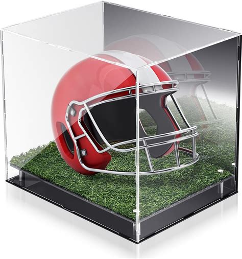 football and helmet display case