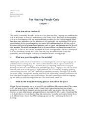 for hearing people only pdf Epub