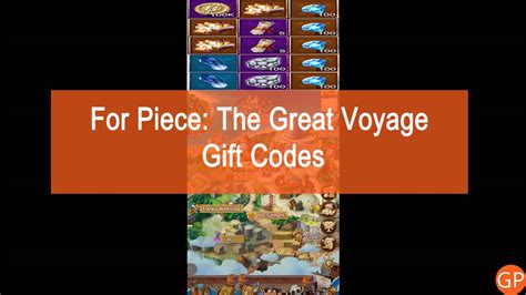 for piece the great voyage codes