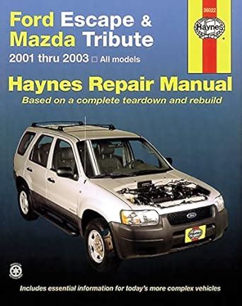 ford escape mazda tribute automotive repair manual Ebook PDF