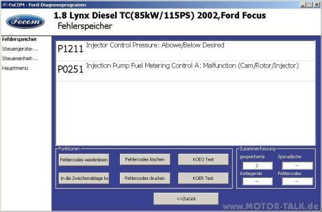 ford focus fault code p0251 Epub