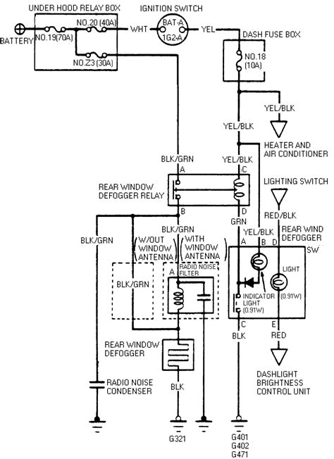 ford focus rear window defrost system diagram PDF