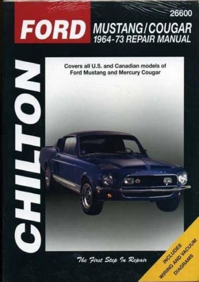 ford mustang and cougar 1964 73 chilton total car care series manuals Kindle Editon