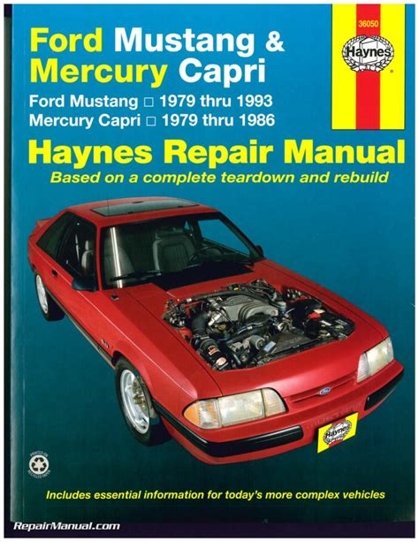 ford mustang or mercury capri 7993 haynes repair manuals PDF