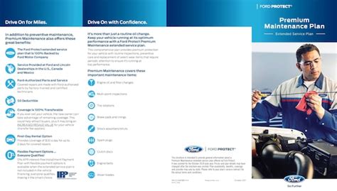 ford premium maintenance plan brochure Kindle Editon