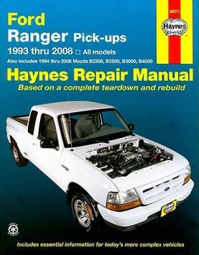 ford ranger pick ups 1993 thru 2008 haynes repair manual Kindle Editon