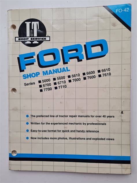 ford shop manual series 5000 5600 5610 6600 6610 6700 6710 7000 7600 7610 7700 7710 fo 42 i and t Reader