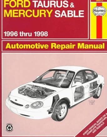 ford taurus mercury sable automotive repair manual Kindle Editon