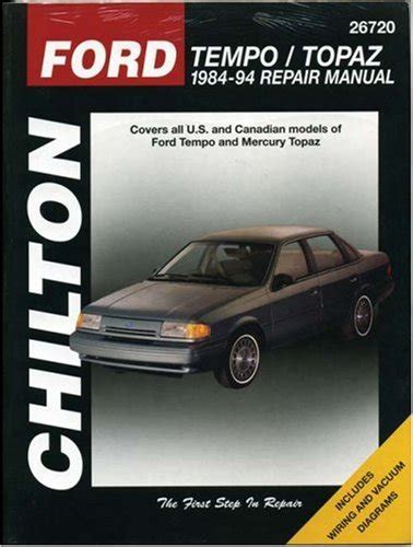 ford tempo and topaz 1984 94 chiltons total car care repair manual torrent Epub