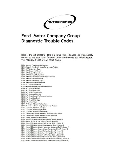 ford trans code d pdf PDF