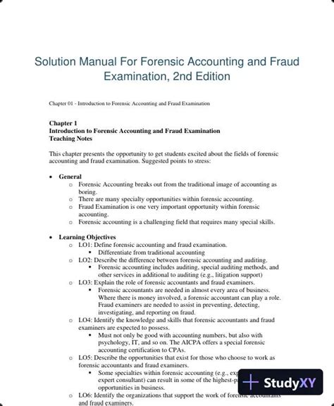 forensic accounting solution manual Epub