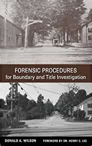 forensic procedures for boundary and title investigation Epub