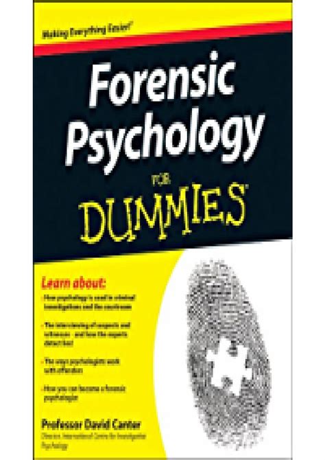 forensic psychology for dummies Kindle Editon