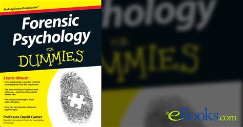 forensic psychology for dummies professor david canter Ebook Reader