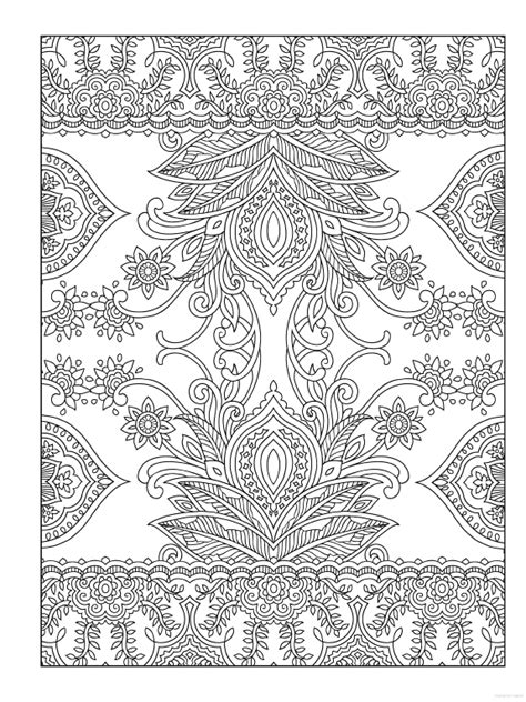 forest tapestry colouring beautiful coloring PDF