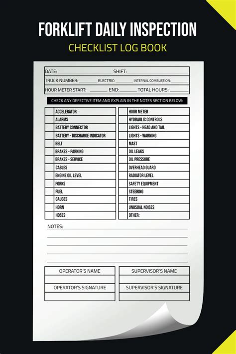 forklift daily checklist book Epub