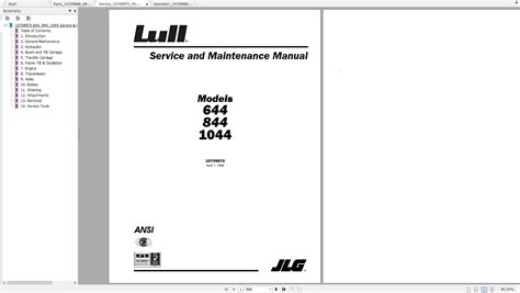 forklift service manual for 644 lull Doc