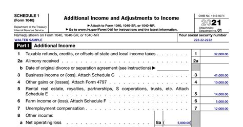 form 1040 schedule 1