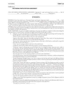form 1c 8 factoring participation agreement Reader