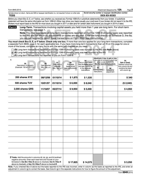 form 8949 schedule d