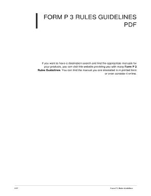 form p 3 rules guidelines Reader