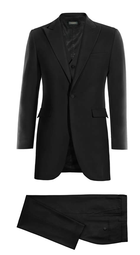 formal black frock coat and waistcoat