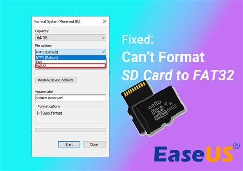 format sd card fat32