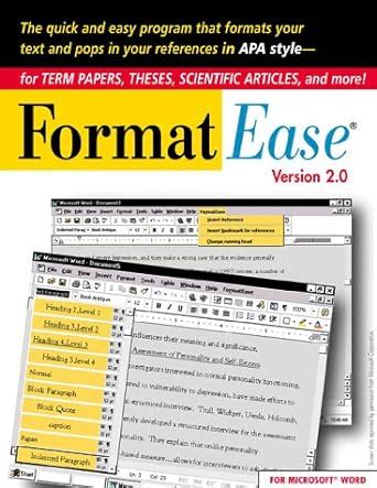 formatease version 2 0 paper and reference formatting software Reader