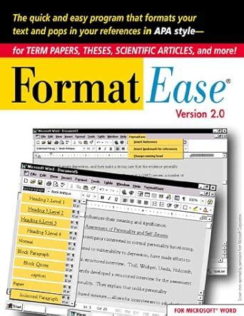 formatease version 2 0 paper and reference formatting software Reader