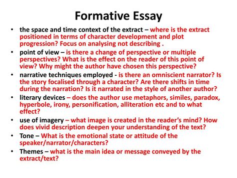 formative experiences essay