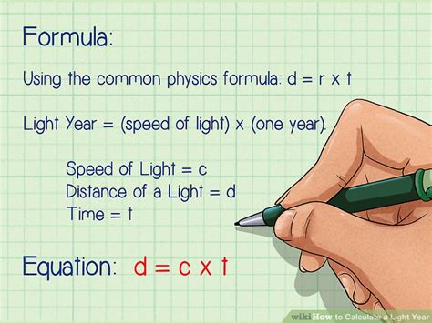 formula for light years