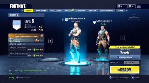 fortnite lobby chosing game