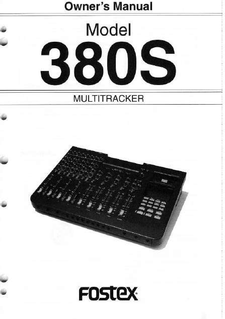 fostex 380s user guide Epub