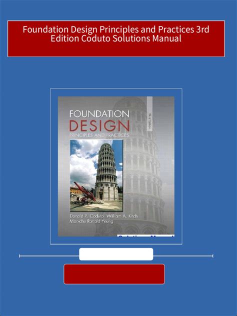 foundation design principles and practices solutions manual Ebook Doc