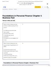 foundations in personal finance chapter 4 test a Kindle Editon