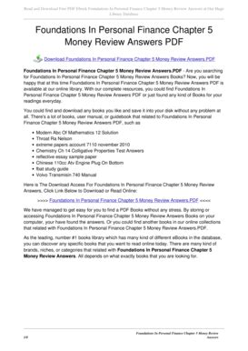 foundations in personal finance chapter 5 answer key Epub