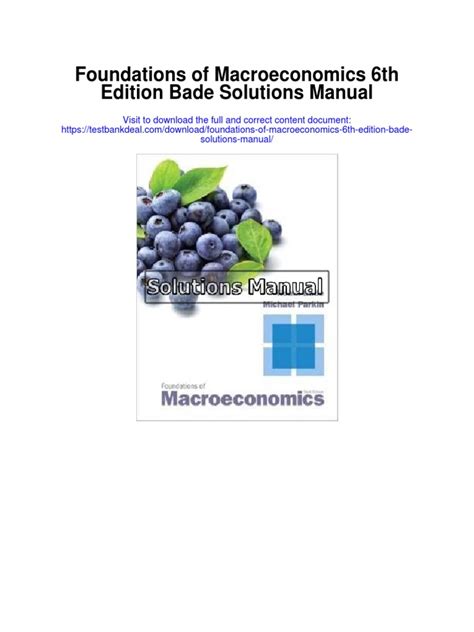foundations of macroeconomics 6th edition PDF