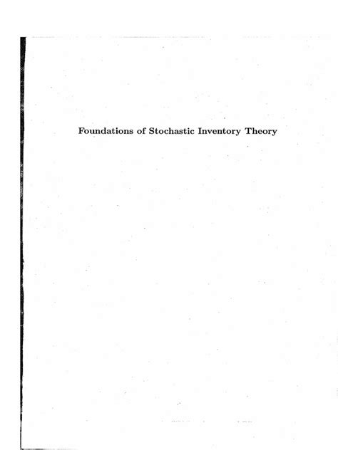 foundations of stochastic inventory theory Ebook PDF