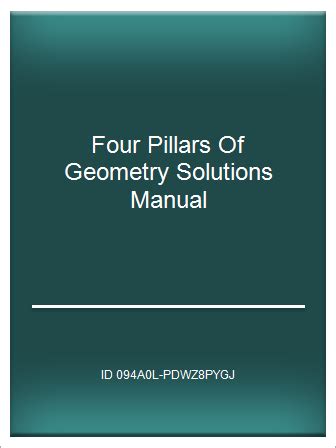 four pillars of geometry solutions manual Ebook PDF