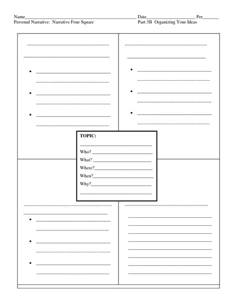 four square writing template Ebook Reader