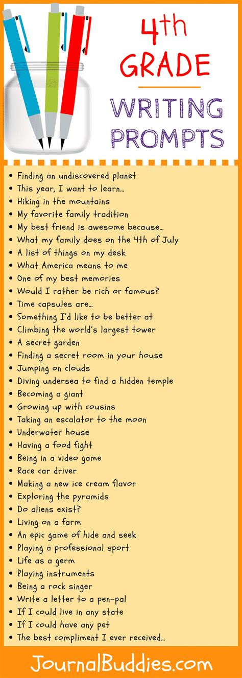 fourth grade journal writing topics Reader